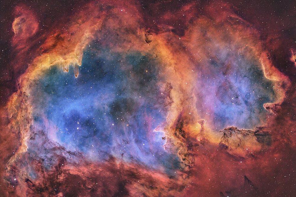 تصویر نفسگیر ناسا از سحابی روح در صورت فلکی ذاتالکرسی / ناسا , سحابی روح , ذاتالکرسی , ستاره , عکس روز