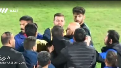 حمله عضو تدارکات خیبر به مربی استقلال در پایان بازی / خیبر , استقلال , حمله , مربی , تدارکات