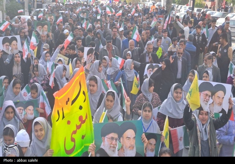 محکومیت جنایت تروریستها در راهپیمایی بوشهریها+تصویر / اخبار بوشهر - اخبار استانها