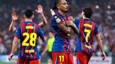 بارسلونا با پیروزی پرگل مقابل بیلبائو به فینال سوپرجام اسپانیا رسید / بارسلونا , سوپرجام اسپانیا , بیلبائو , فینال , رافینیا