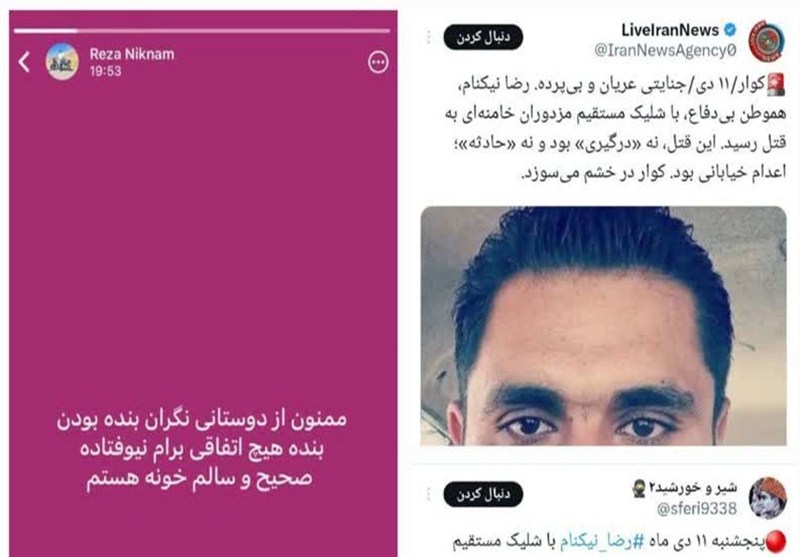 سناریوی کشتهسازی ضدانقلاب ادامه دارد/ 'رضا نیکنام' زنده است+فیلم / اخبار فارس - اخبار استانها