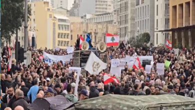 تظاهرات اعتراضی مقابل پارلمان لبنان+ فیلم