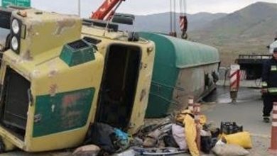 واژگونی تانکر سوخت در کنارگذر یزد بدون تلفات جانی / اخبار یزد - اخبار استانها