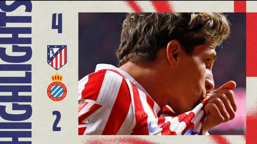 برد اتلتیکو مادرید مقابل اسپانیول در لالیگا / اتلتیکو مادرید , اسپانیول , لالیگا , فوتبال اسپانیا , لیگ برتر