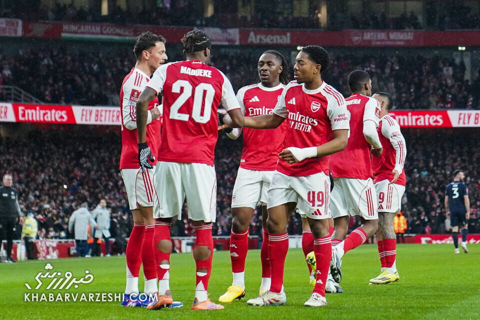 آرسنال با برتری پرگل مقابل ویگان به مرحله بعدی جام حذفی انگلیس صعود کرد / آرسنال , جام حذفی انگلیس , ویگان اتلتیک , میکل آرتتا , صعود