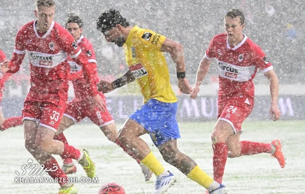 درخشش صیادمنش در برف بلژیک؛ گل و پاس گل، وسترلو را مقابل آنتورپ پیروز کرد / اللهیار صیادمنش , وسترلو , ژوپیر لیگ بلژیک , آنتورپ , گلزنی لژیونر