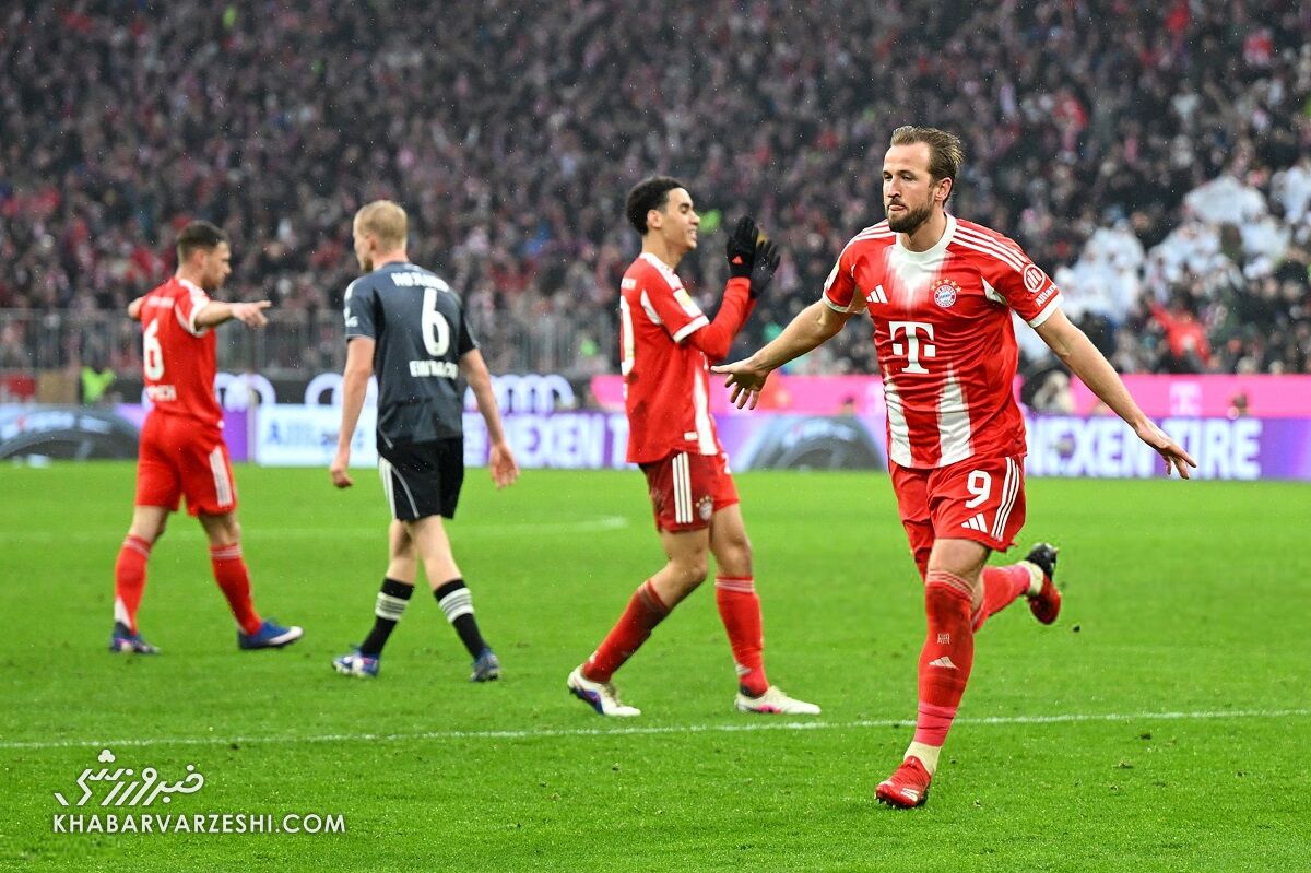 بایرن مونیخ با درخشش هری کین، آینتراخت فرانکفورت را در هفته بیست و سوم شکست داد / بایرن مونیخ , هری کین , بوندسلیگا , آینتراخت فرانکفورت , توماس توخل