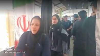 بازگشت مقتدرانه تیم ملی فوتبال زنان ایران به وطن / تیم ملی فوتبال زنان , فوتبال بانوان , بازگشت به ایران , فوتبال ایران , ملی پوشان