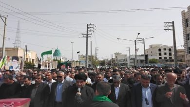 تشییع پیکر شهید مدافع وطن «محمدعلی گیوی» در گناوه / اخبار بوشهر - اخبار استانها