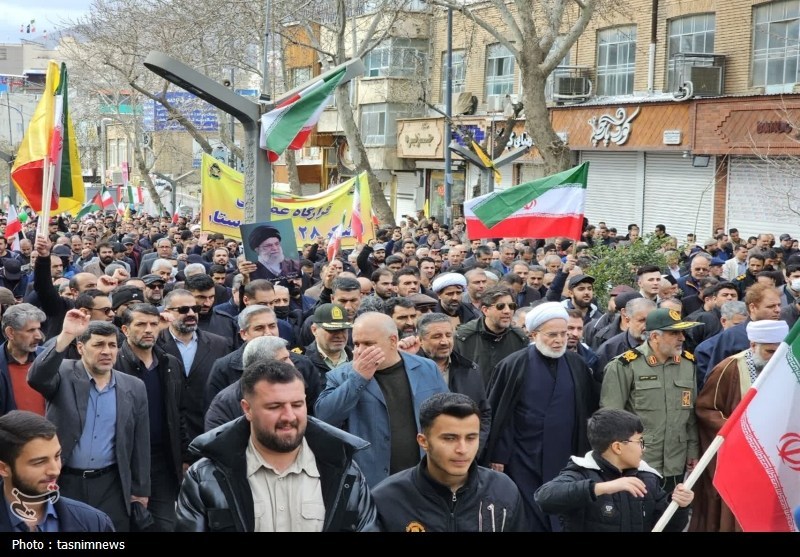 حمایت راهپیمایان تهرانی از نیروهای مسلح و بیعت با رهبر معظم انقلاب / اخبار سیاسی روز , اخبار نیروهای مسلح ایران