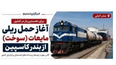 اینفوگرافیک|آغاز نخستین حمل ریلی سوخت از بندر کاسپین / اخبار گیلان - اخبار استانها