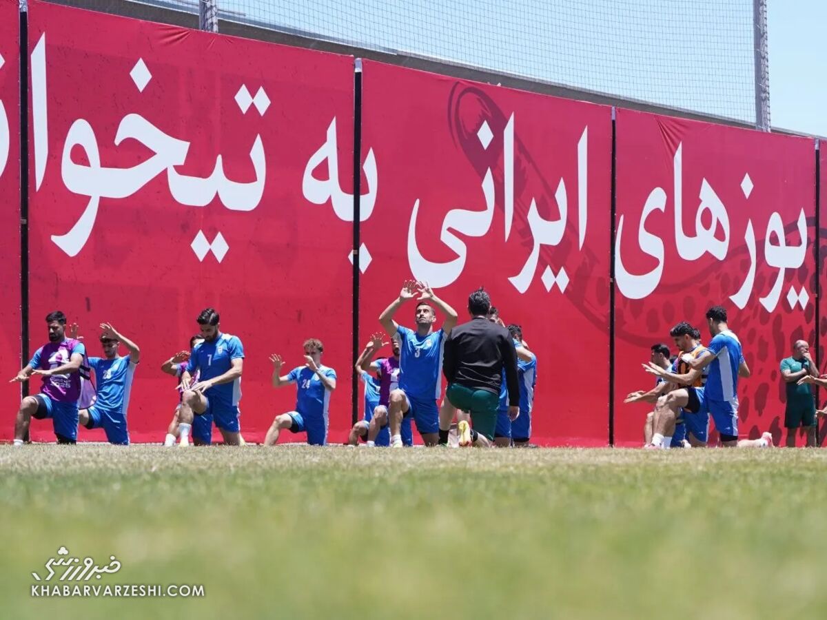 آخرین تمرین تیم ملی فوتبال ایران در مکزیک؛ شاگردان قلعهنویی آماده رویارویی با بلژیک / تیم ملی فوتبال ایران , جام جهانی ۲۰۲۶ , بلژیک , امیر قلعهنویی , آخرین تمرین