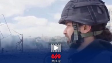 لحظه هدف قرار گرفتن خبرنگار شبکه پرستیوی توسط پهپاد رژیم صهیونیستی