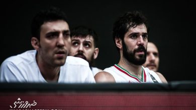 حضور صمد نیکخواه بهرامی در بازی تیم ملی بسکتبال ایران مقابل بلژیک / صمد نیکخواه بهرامی , تیم ملی بسکتبال , بسکتبال ایران , بلژیک , لس آنجلس