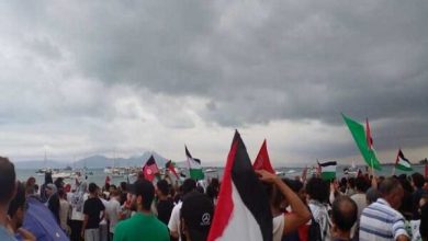 تجمع اعتراضی در تونس برای آزادی ۴ فعال «ناوگان صمود»