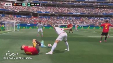 جهانبخش با خطایی خطرناک، بازیکن تیم ملی اسپانیا را مصدوم کرد / علیرضا جهانبخش , خواکین سیز , تیم ملی ایران , تیم ملی اسپانیا , خطای فوتبال