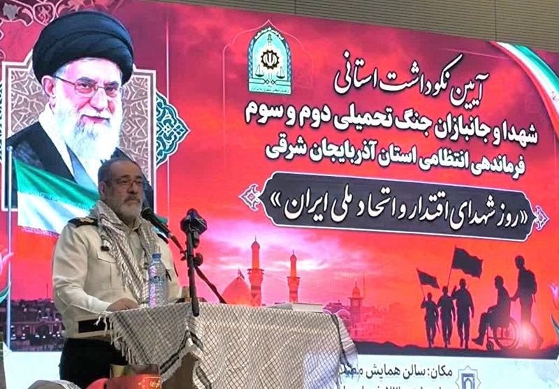 آیین گرامیداشت شهدای انتظامی جنگ 12 روزه و رمضان در تبریز / اخبار آذربایجان شرقی - اخبار استانها