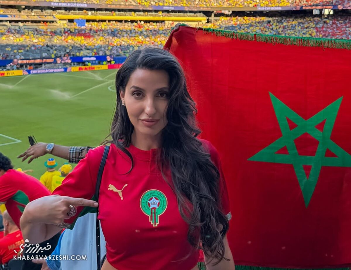 نورا فتحی، ستاره بالیوود، حامی تیم ملی مراکش در جام جهانی ۲۰۲۶ / نورا فتحی , جام جهانی ۲۰۲۶ , تیم ملی مراکش , مراکش , فوتبال