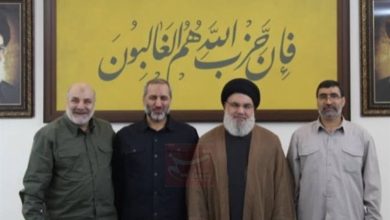 تصویری از فرماندهان هوافضای سپاه در کنار شهید سید حسن نصرالله / اخبار سیاسی روز , اخبار نیروهای مسلح ایران