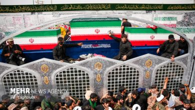 ورود پیکر رهبر شهید انقلاب اسلامی به نجف اشرف