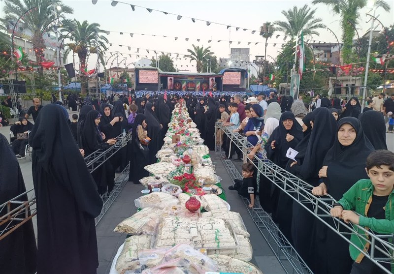 بزرگترین سفره جهانی حضرت رقیه(س) در رشت برپا شد / اخبار گیلان - اخبار استانها