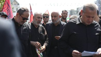 حضور وزیر کار در مراسم تشییع رهبر شهید انقلاب / وزیر کار , احمد میدری , مراسم تشییع , رهبر شهید , وزارت تعاون