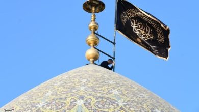 برافراشته شدن پرچم عزای حسینی در شلمچه / اخبار خوزستان - اخبار استانها