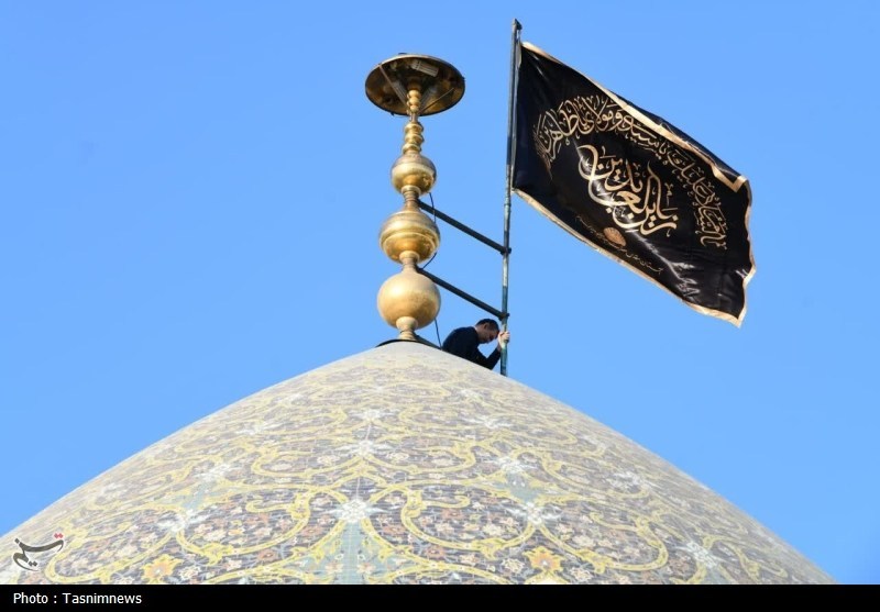 برافراشته شدن پرچم عزای حسینی در شلمچه / اخبار خوزستان - اخبار استانها