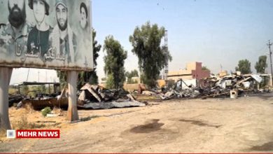 ویرانی به جای مانده از تجاوز سعودی- آمریکایی علیه حشد در نینوا