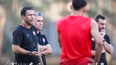 بازگشت اورونوف و معارفه مربی جدید؛ تمرین پرسپولیس با دو چهره ویژه / پرسپولیس , مهدی تارتار , اوستون اورونوف , رضا جباری , تمرینات پرسپولیس