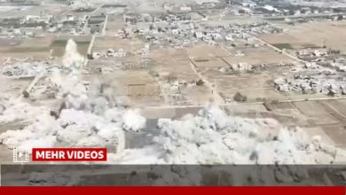 لحظه انفجارهای هولناک ارتش صهیونیستی در مرکز نوار غزه