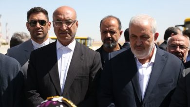 وزیر نیرو وارد کرمانشاه شد / وزیر نیرو , کرمانشاه , طرح های عمرانی , آب و برق , هفته دولت