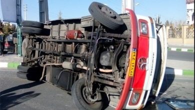 واژگونی مینیبوس در محور یزد ـ میبد 8 مصدوم برجا گذاشت / اخبار یزد - اخبار استانها