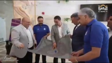 فرش نفیس ایرانی؛ هدیه ویژه استقلال به استاندار بصره / استقلال , لیگ نخبگان آسیا , بصره , فرش ایرانی , دیپلماسی ورزشی