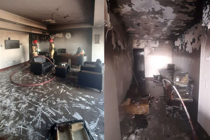 آتشسوزی در یک ساختمان تجاری در باغستان کرج / اخبار البرز - اخبار استانها