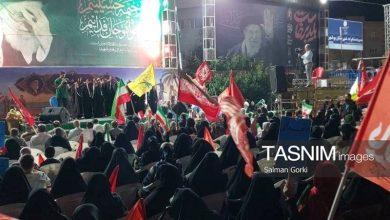 تجمع پرشور بوشهریهادر تجلیل از ضربه محکم مدافعان خلیج فارس به استکبار / اخبار بوشهر - اخبار استانها