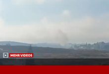تصاویری از حملات صبحگاهی توپخانهای رژیم صهیونیستی به جنوب لبنان