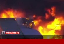 لحظه سقوط مرگبار بالگرد آمریکایی هنگام پوشش خبری یک تصادف