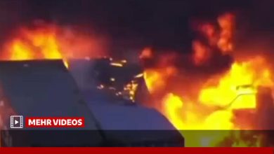لحظه سقوط مرگبار بالگرد آمریکایی هنگام پوشش خبری یک تصادف