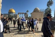 آوازخوانی شهرک نشینان در کنار دیوار براق در غرب مسجدالاقصی+فیلم