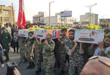 حماسه تشییع شهدای ترور جزیره لاوان در بندر دیر / اخبار بوشهر - اخبار استانها