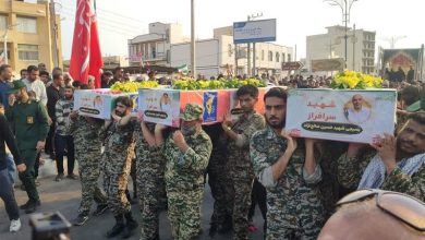حماسه تشییع شهدای ترور جزیره لاوان در بندر دیر / اخبار بوشهر - اخبار استانها