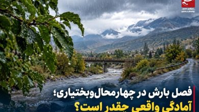 فصل بارش در چهارمحالوبختیاری؛ آمادگی واقعی چقدر است؟ / اخبار چهارمحال و بختیاری - اخبار استانها