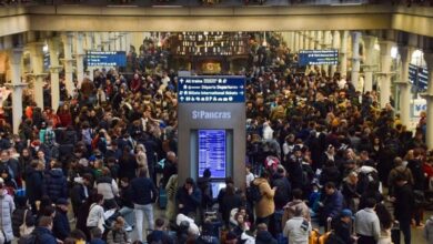 ביטול רכבות בין אנגליה לאירופה עקב שיטפונות קשים