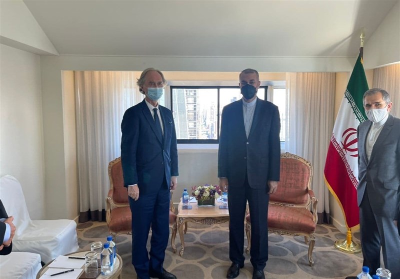 פגישתו של אמיר עבדאללהיאן עם שליח האו"ם לענייני סוריה