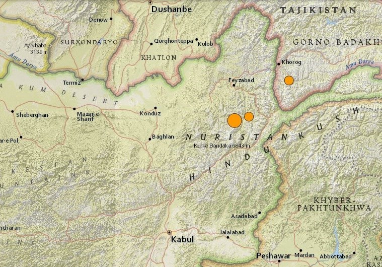 רעידת אדמה בעוצמה 6.4 התרחשה בצפון מזרח אפגניסטן