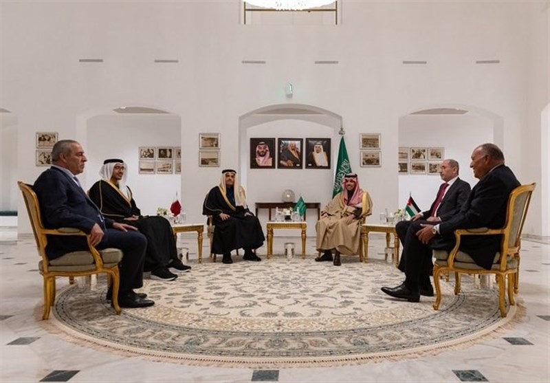 מפגש התייעצות של פקידי 6 מדינות ערביות בריאד בנושא עזה ופלסטין