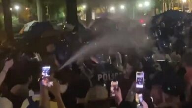 דיכוי אלים של כינוס הסולידריות עם עזה באוניברסיטת וירג’יניה, ארה”ב + וידאו