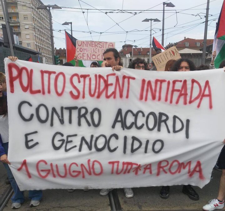 הפגנות מאסיביות בערים שונות באיטליה לתמיכה בפלסטין + וידאו