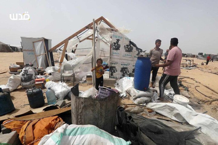 עקירה מחדש של פליטים פלסטינים מרפיח לפי תמונות